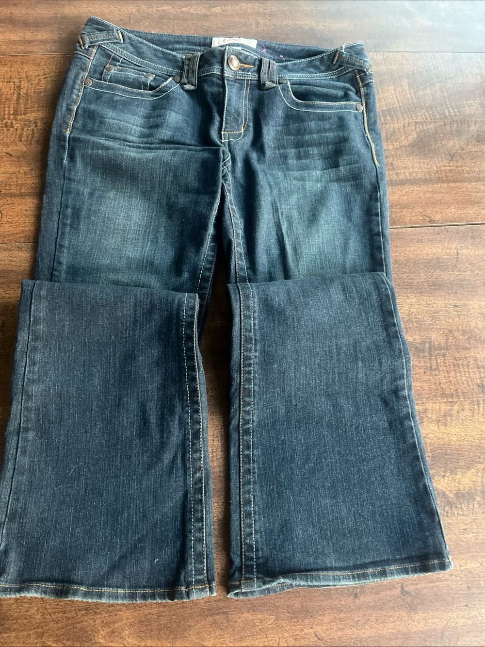 Vintage Y2K Candie’s Dark Wash Flare Jeans Women’s 7 Bootcut Low Rise Stretch